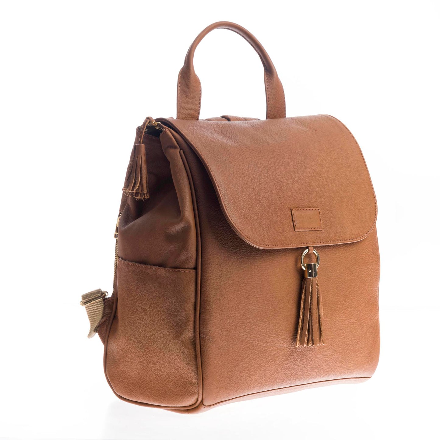 Pañalera Mia Backpack Camel I Dorado